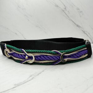 Vintage Ione Rope Mother Pearl Shell Beaded Cinch Belt Medium (M) ✨